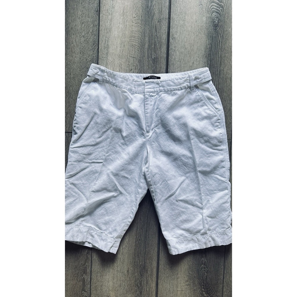 Liz Claiborne Studio White 100% Cotton Capri Pants Women's Size 10 #52002